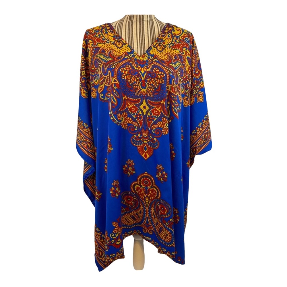 Vintage Colorful bold ornate bohemian coverup